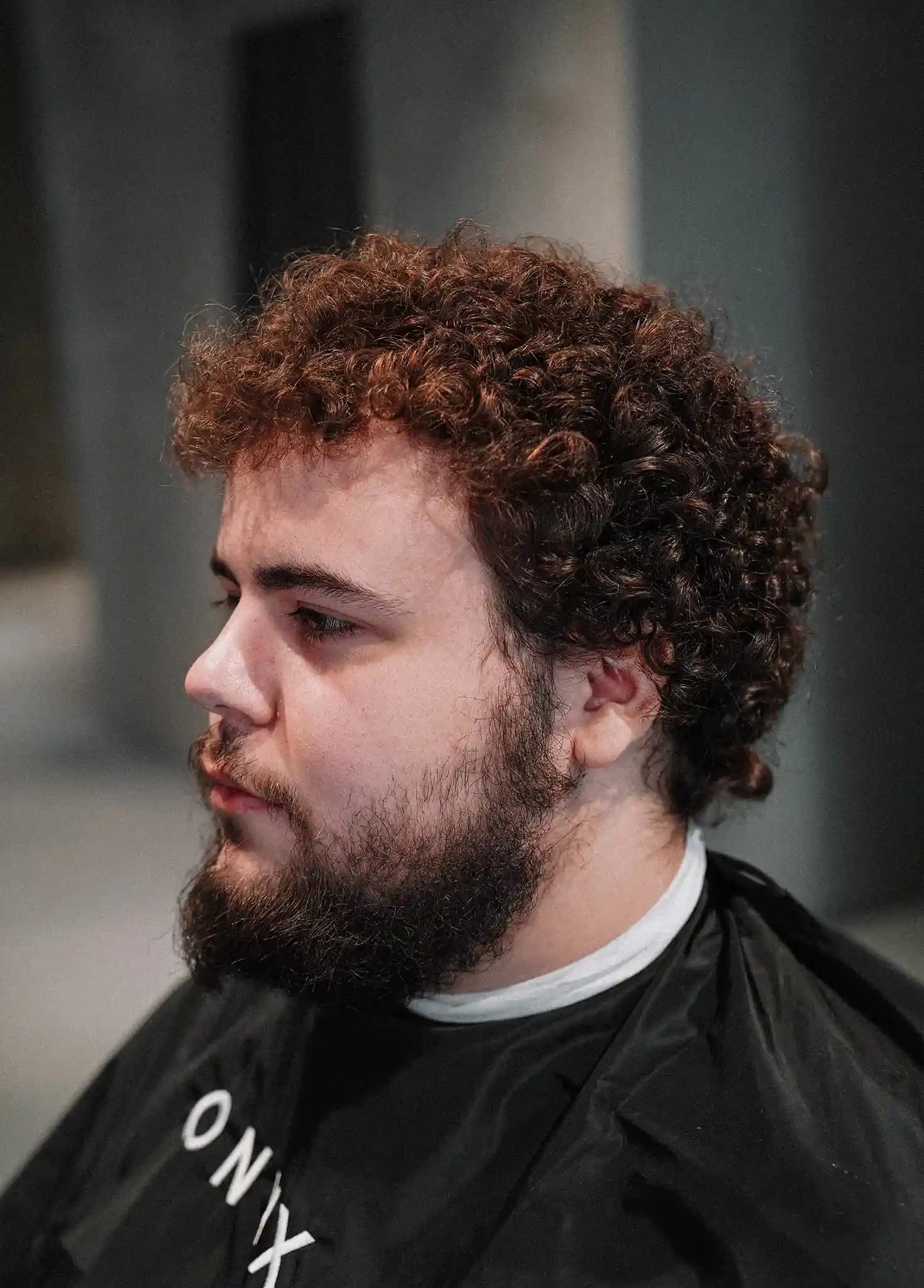 Curls, fade and beard line — before the appointment